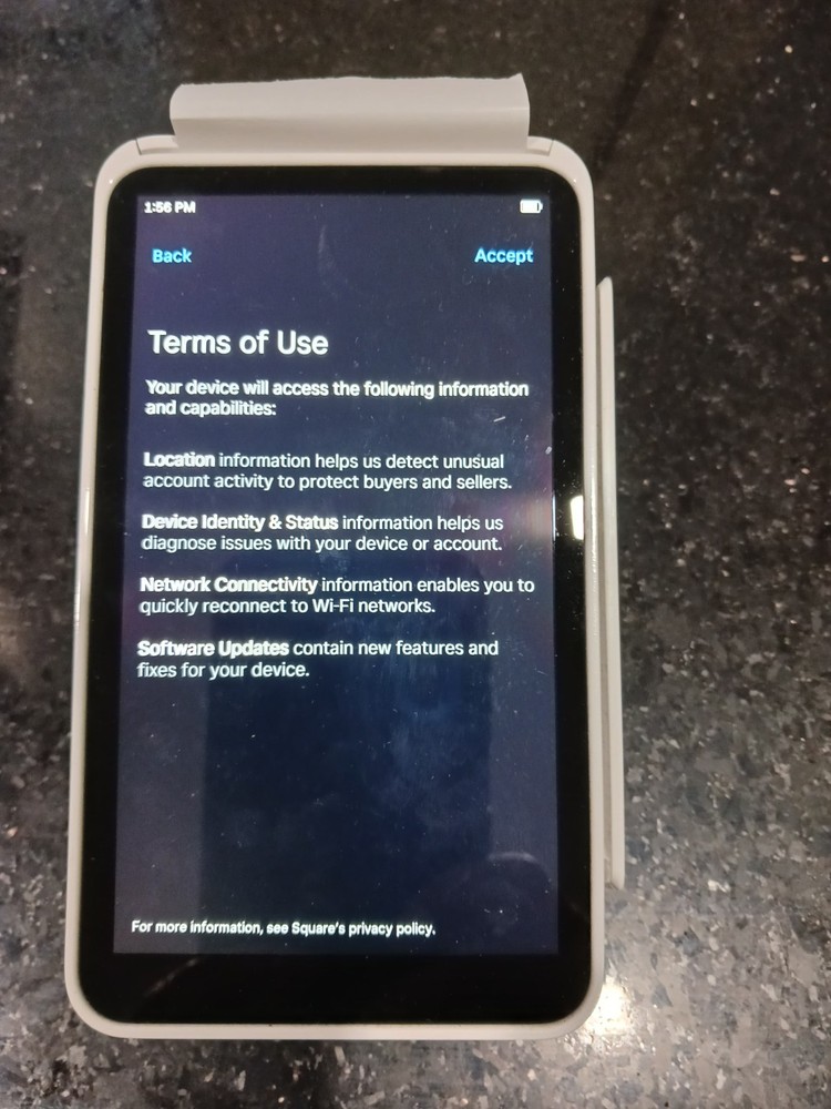 Square Credit Card Terminal * WiFi, Receipt Printer, POS Fully Functioning USED