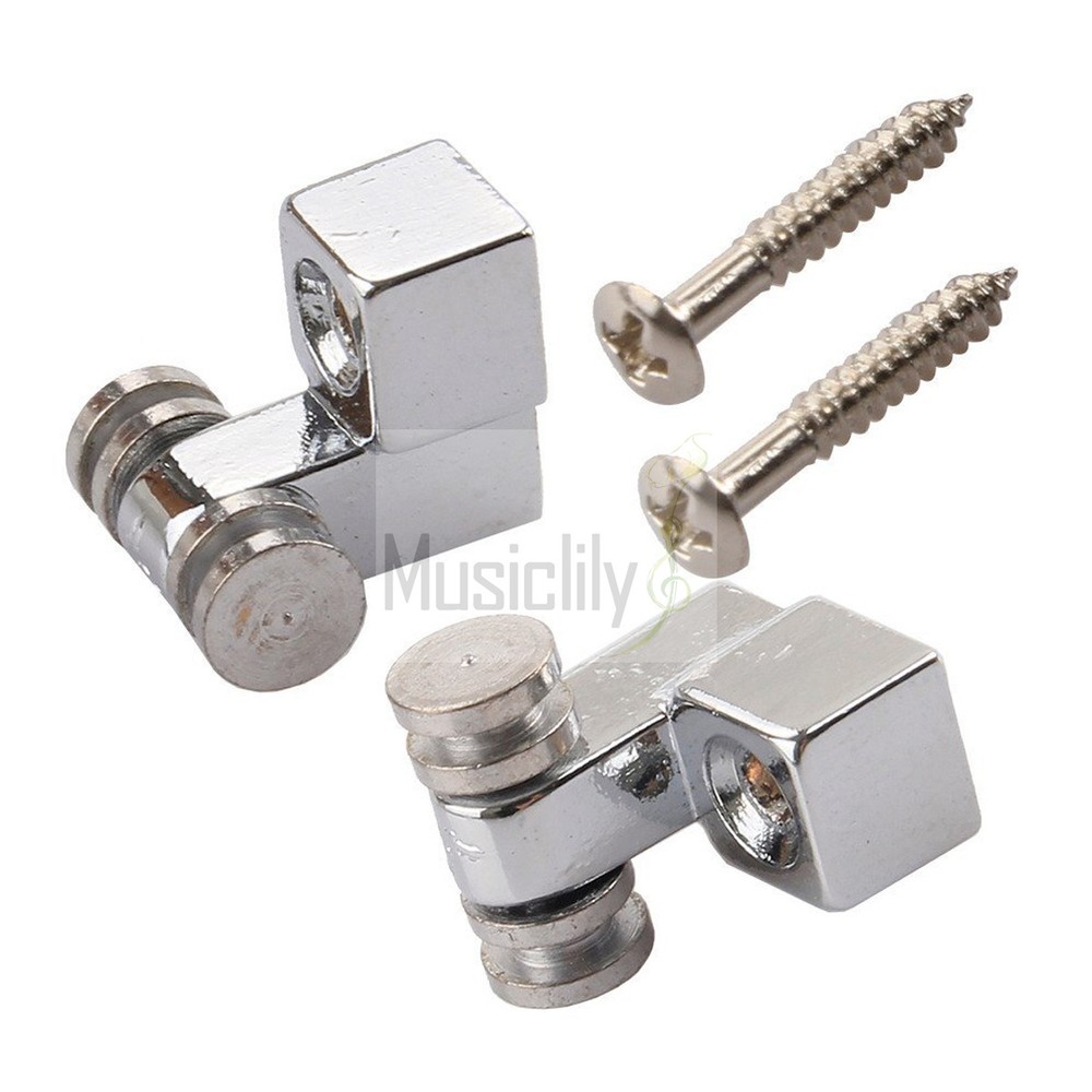 Musiclily 4Pcs Chrome Metal Roller Guitar String Tree String Guide Retainer New