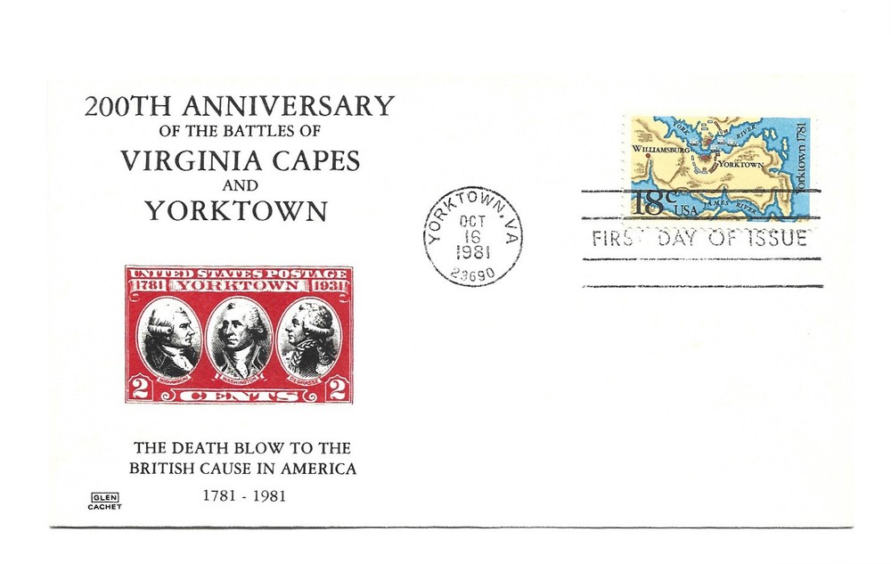 1937 Yorktown Glen Cachet FDC