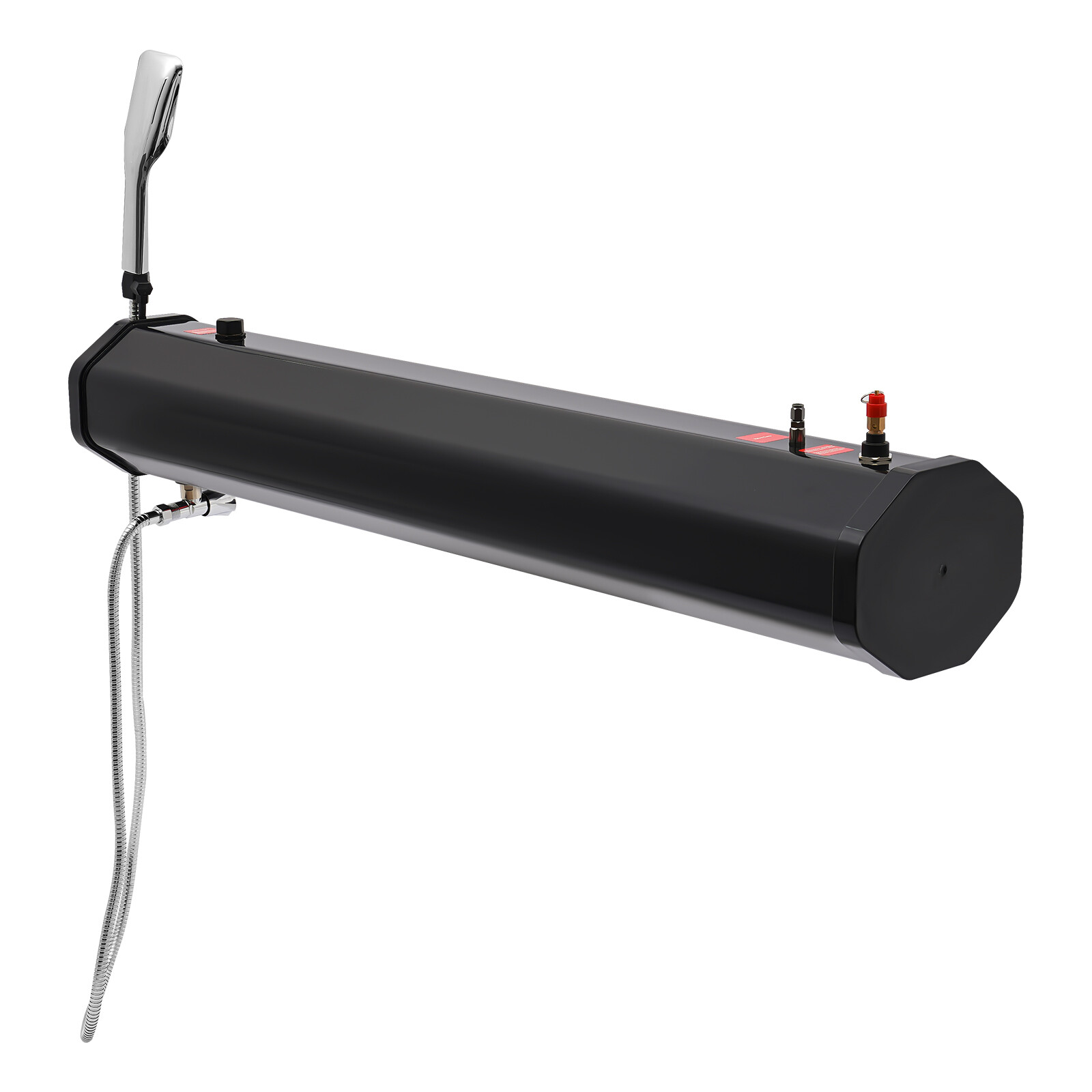 Black Pressurized 8Gallon Camping Shower Water Tank Storage For Off-Road Pick-up