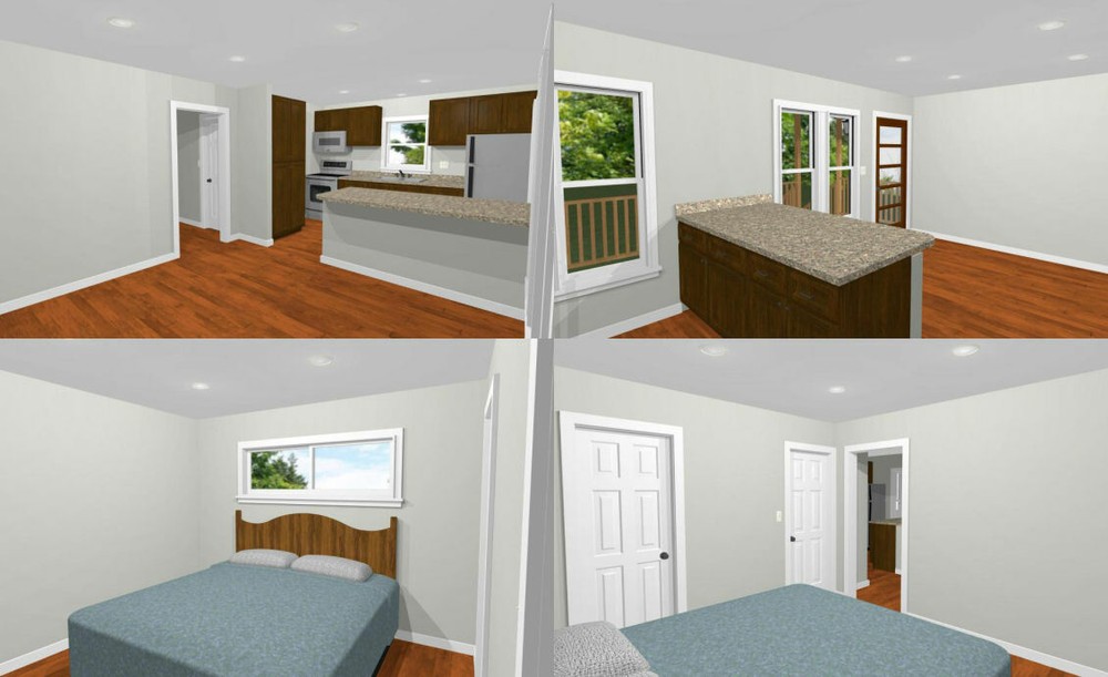 20x24 Duplex -- PDF Floor Plan -- 960 sq ft -- Model 2