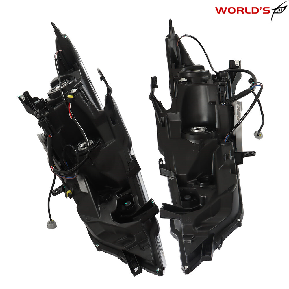 Headlights For 2016-2018 Nissan Maxima S SL SV Halogen w/ LED DRL Black RH+LH