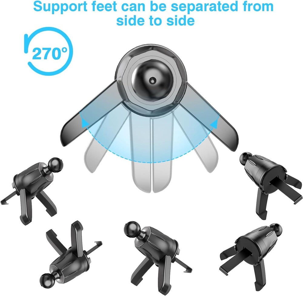 Air Vent Clip for Car Mount Replacement,Adjustable Triangular Fixing BLACK