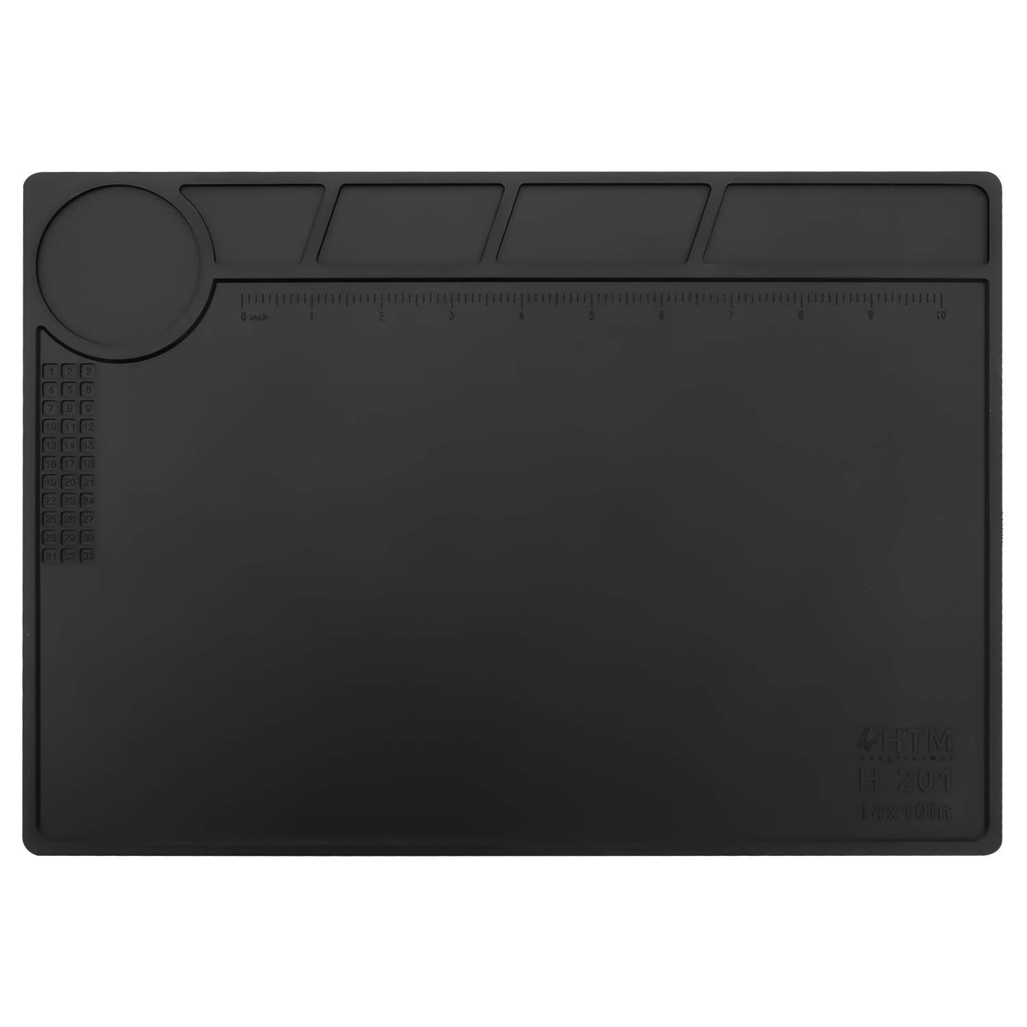 Silicone Repair Mat Heat Resistant Electronic Maintenance Work Pad Black L