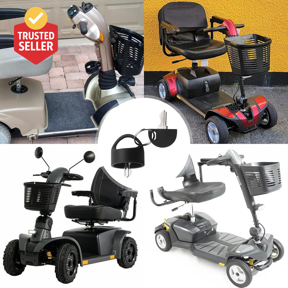 For Pride Mobility Scooter Replacement Key Set, Deluxe Easy Pull Key for Pride G