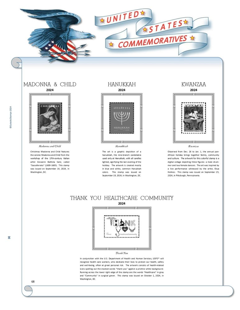 2024 U.S. Commemorative Singles SIMPLIFIED Supplement (White Ace Alternative)