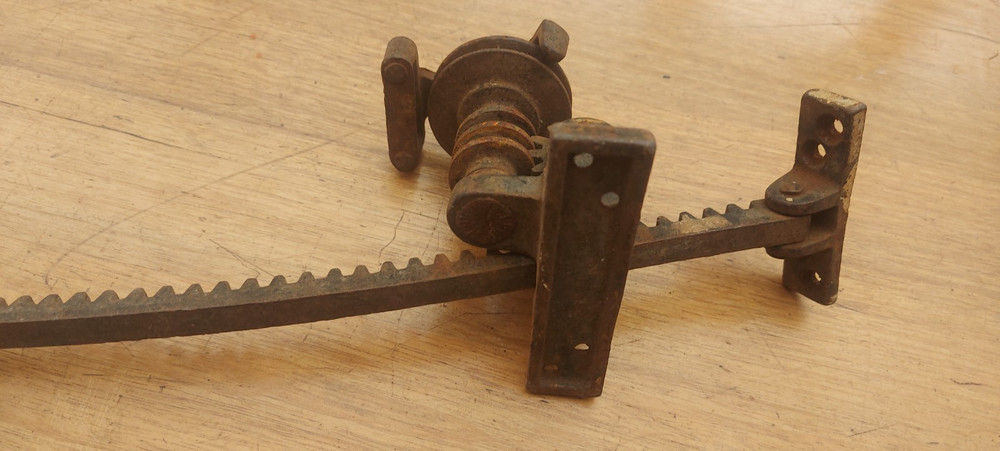 Vintage Old School String Pulled Window Opener Winding rare high gym