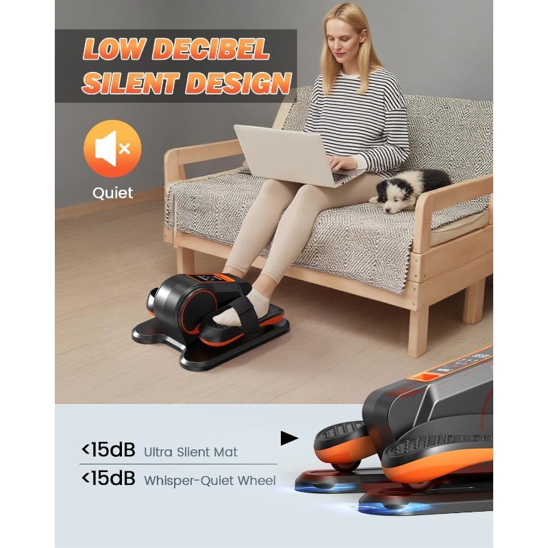 Electric Ellipse Leg Exerciser as Seen on TV for Senior, Quiet Portable Seated