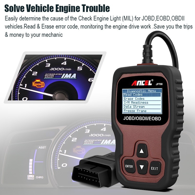 ANCEL JP700 Car JOBD OBD2 Scanner Code Reader Diagnostic Tool Check Engine