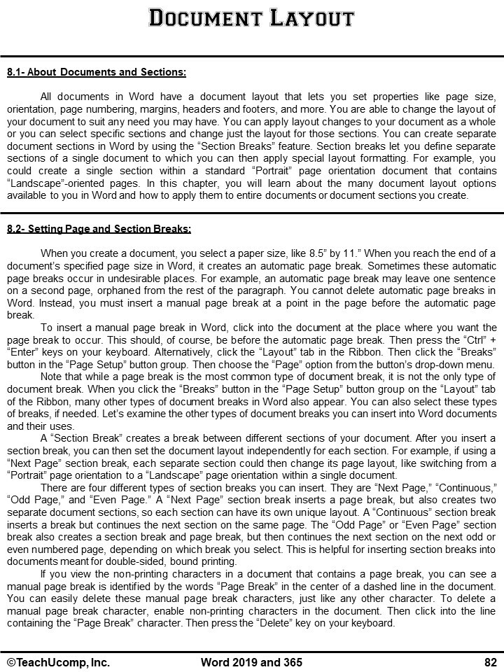 MICROSOFT WORD 2019 and 365 DELUXE Training Tutorial Course & Reference Guide