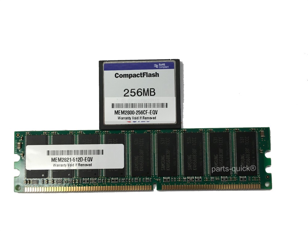 Cisco 2821 MEM2821-512D Memory + MEM2800-256CF Flash