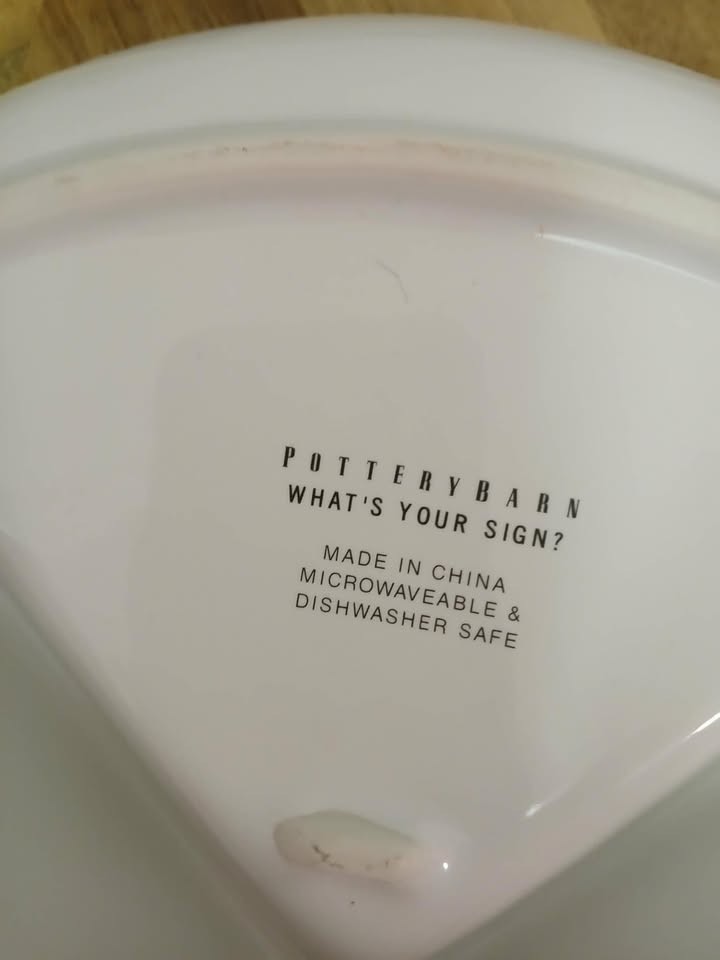 Pottery Barn WHAT YOUR SIGN Sectioned Serving Platter