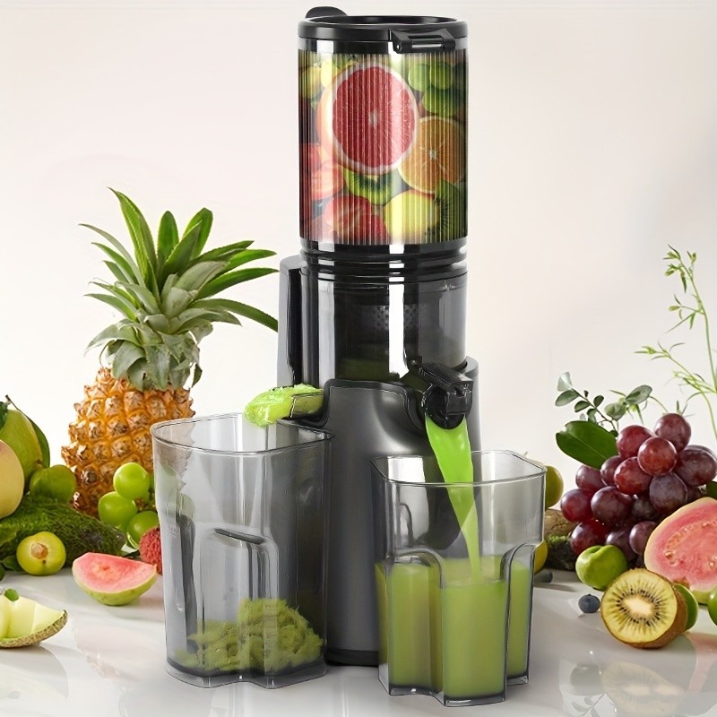 Cold Press Masticating Juicer 350W Slow Juicer Wide Feed Chute High Juice Yield