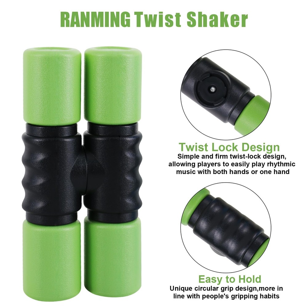 Twist Shaker 3PCS Double Row Shakers Percussion Instruments Set Medium Volume...