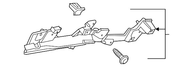 Genuine GM Driver Side Quarter Panel Upper Trim Panel Bracket 23113147