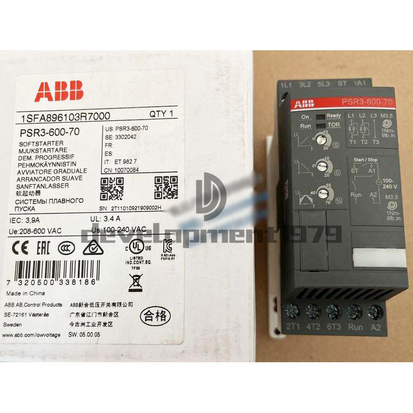 ONE New ABB PSR3-600-70 Soft Starter 1.5kw