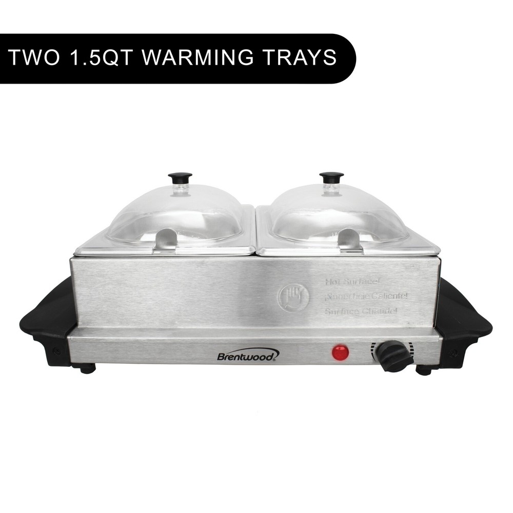 3-Quart 2-Pan Buffet Server and Warming Tray
