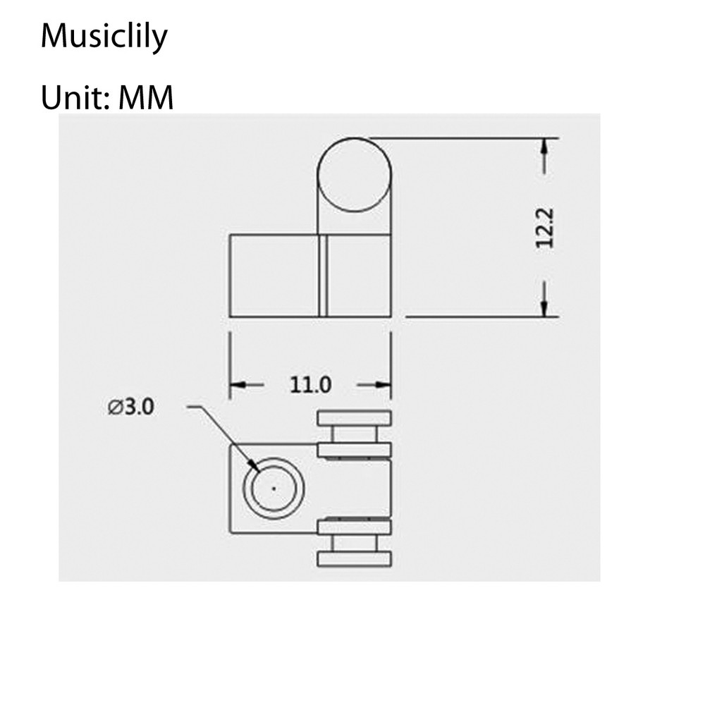 Musiclily 4Pcs Chrome Metal Roller Guitar String Tree String Guide Retainer New