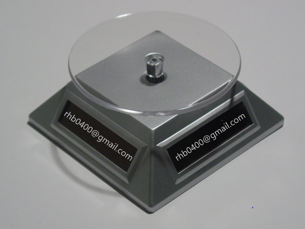 **REDUCED** SOLAR POWERED ROTATING DISPLAY BASE - silver