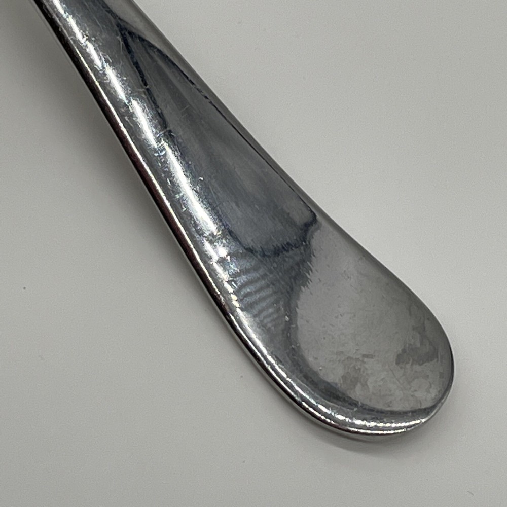 Pintinox Ambra Stainless Serving Spoon Flatware 8", Rounded Tip, Smooth Edge