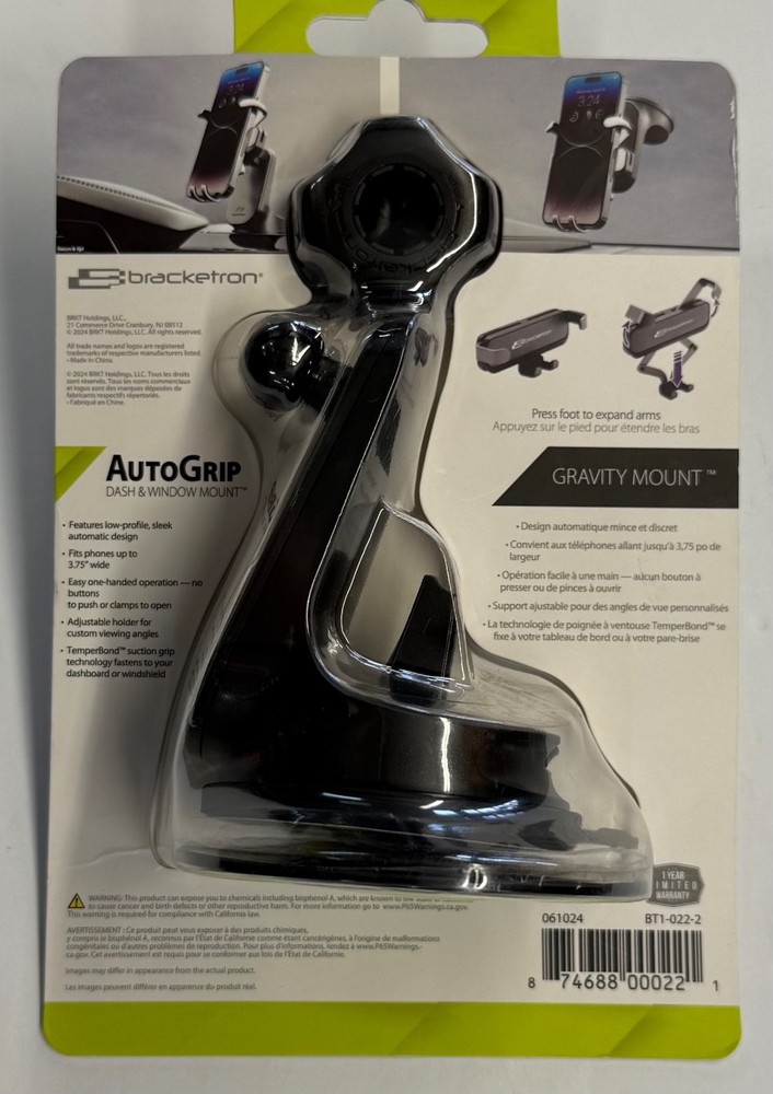 Bracketron AutoGrip Dash & Window Mount (BT1-022-2)