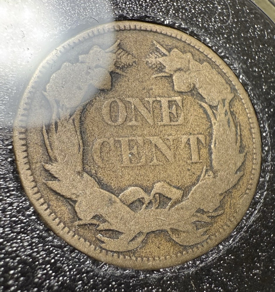1857 Flying Eagle Cent PCS Flip Circulated Coin 1C