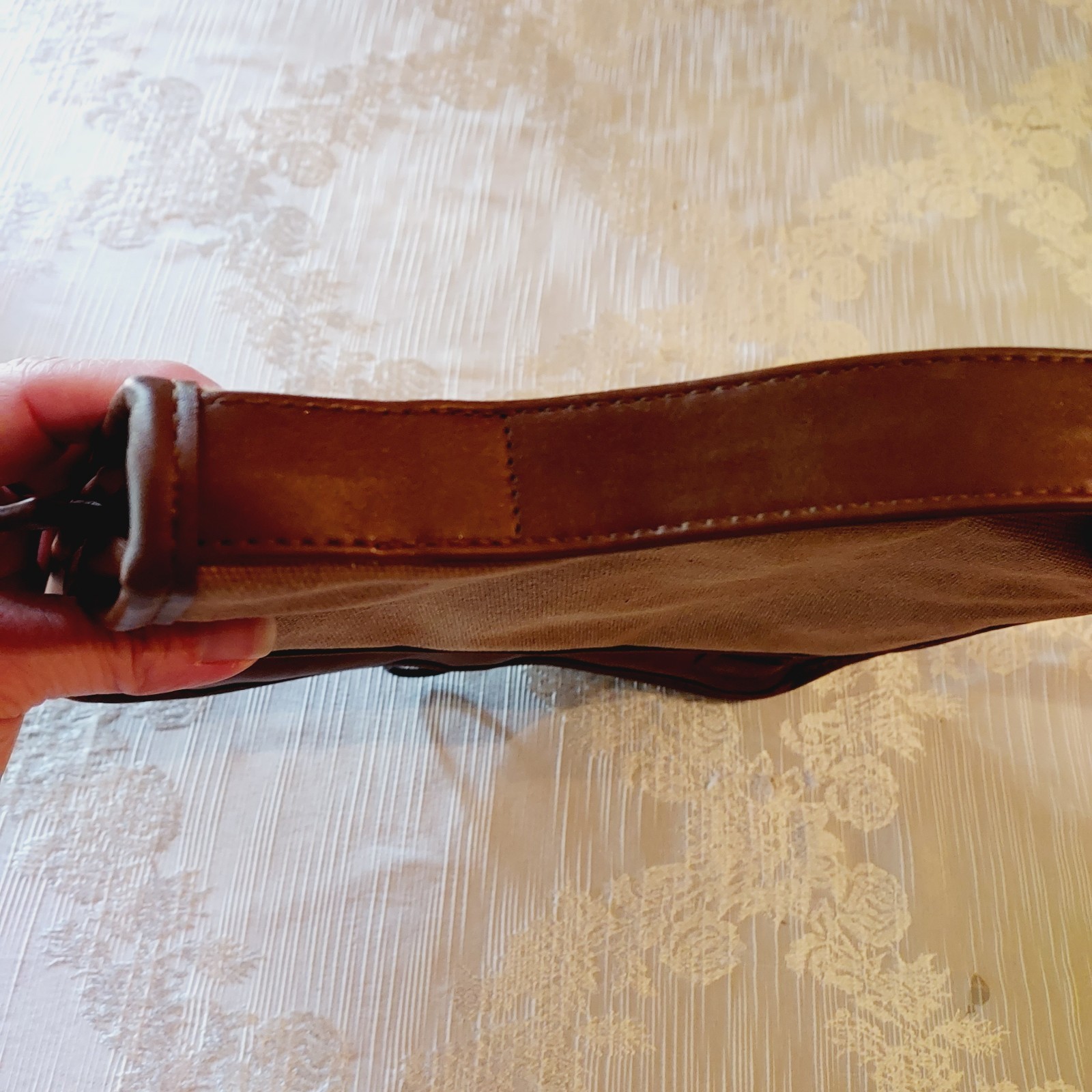 Chaps Ralph Lauren Toiletry Canvas Leather Trim Hang Travel Bag Mens Womens Vtg