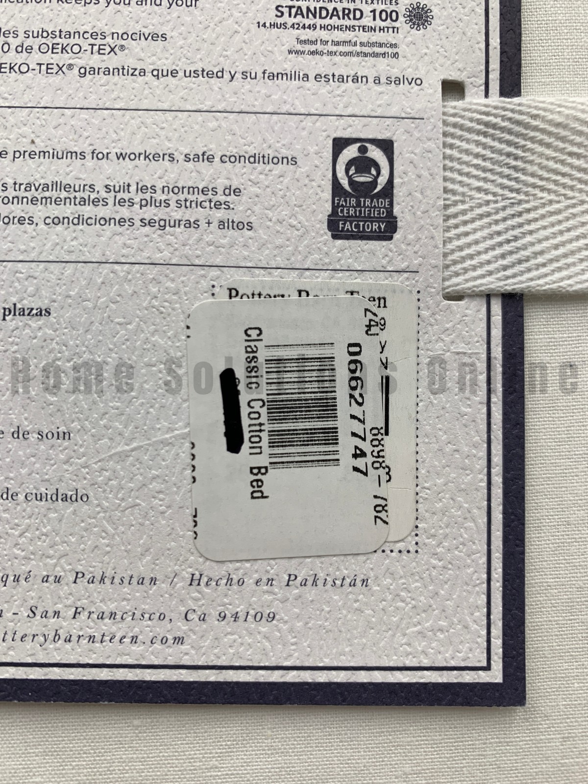 Pottery Barn Teen Classic Cotton Bed Skirt Navy Queen 18" DROP #B3008