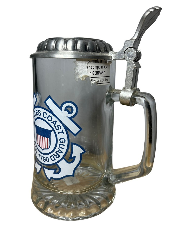 U.S. Coast Guard Glass Stein