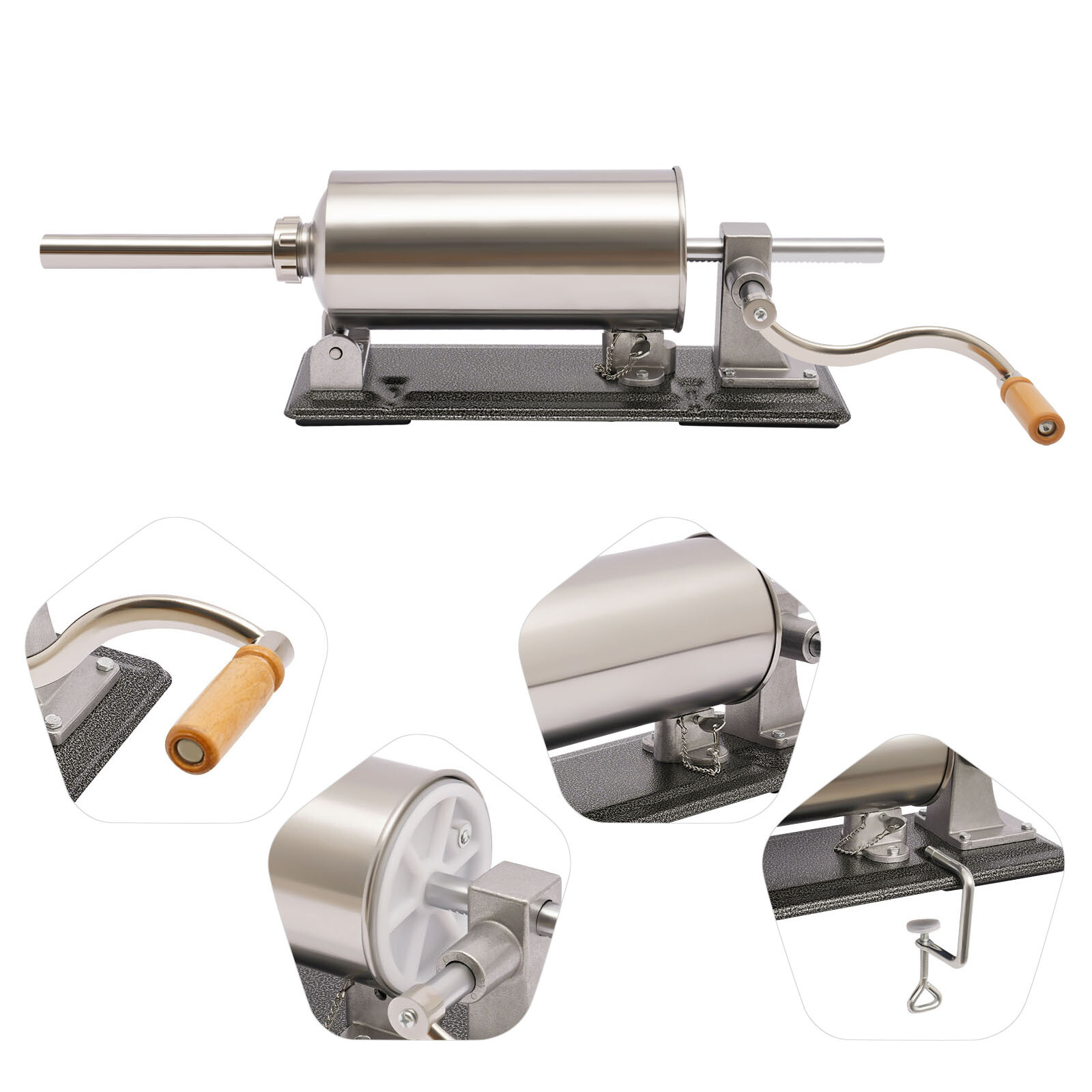 4L  Meat Sausage Stuffer Maker Commercial Home Filler Horizontal