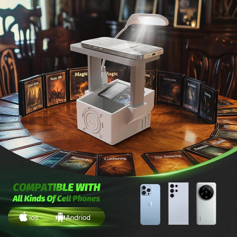 Card Scanner Pro – LED Light, Magnetic Base, ManaBox App