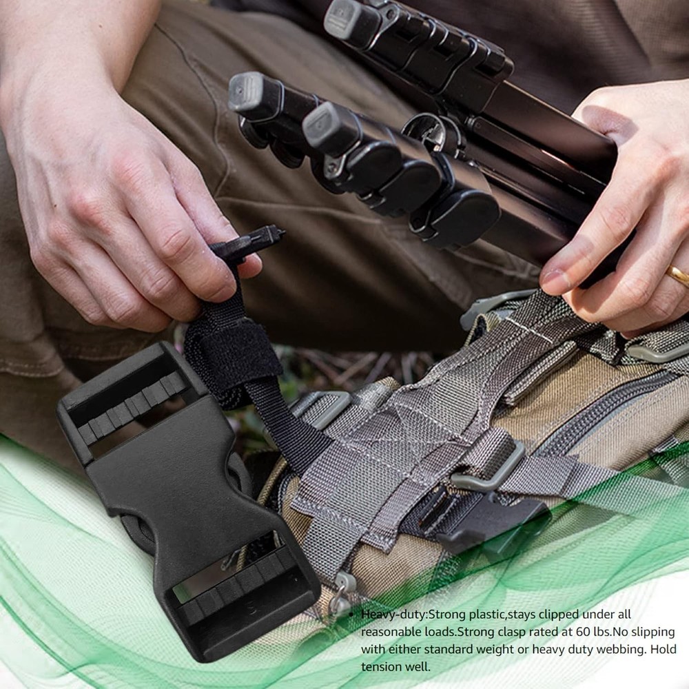 Quick Side Release Buckles Dual Adjustable Heavy Duty Plastic Clips