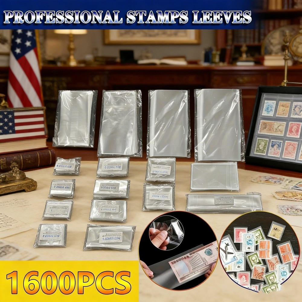 16-Multi-Size OPP Stamp Bags | 100Pcs/Bag | Lightweight Clear Storage