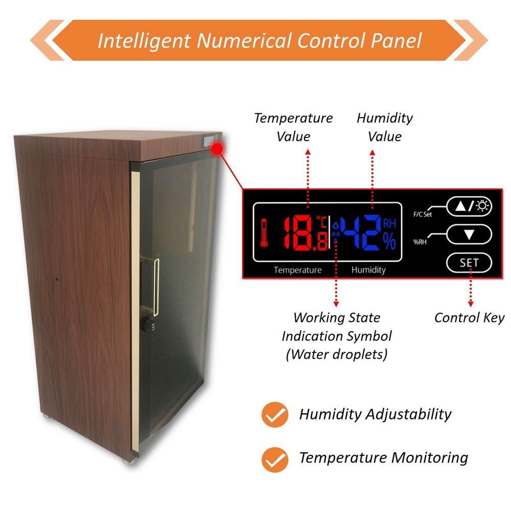 Professional Musical Instruments Camera Adjustable Dehumidifier Cabinet 34.8" H