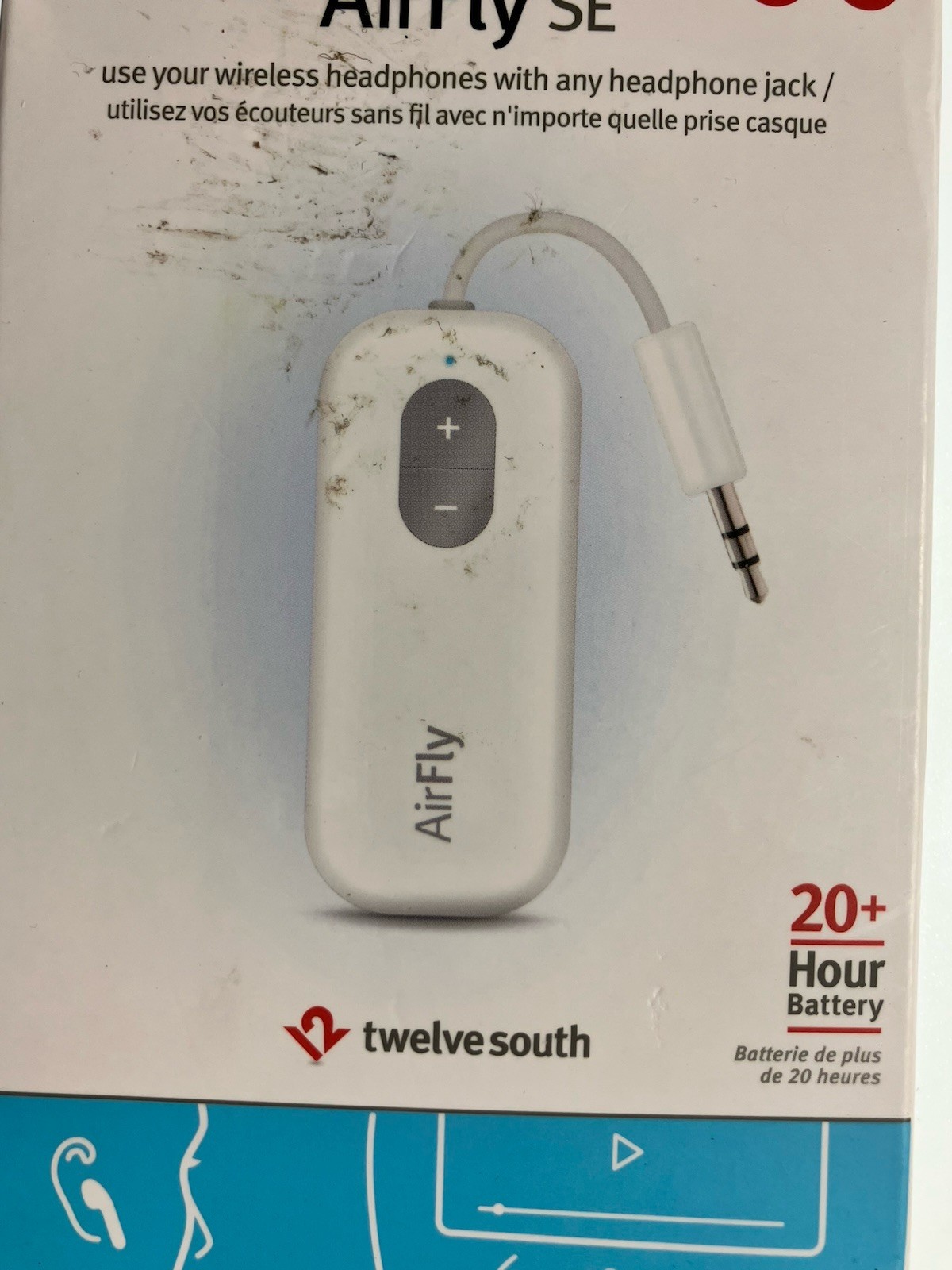 Twelve South AirFly SE Bluetooth Wireless Audio Transmitter Receiver