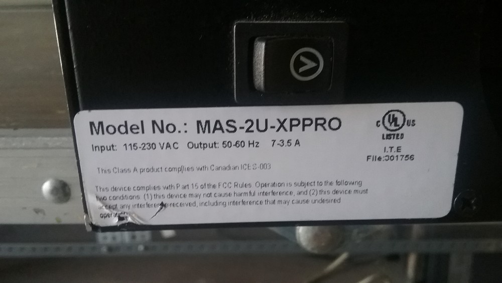 TOSHIBA MAS-2U-XPPRO Voice Mail Server / MEDIA APPLICATION SERVER