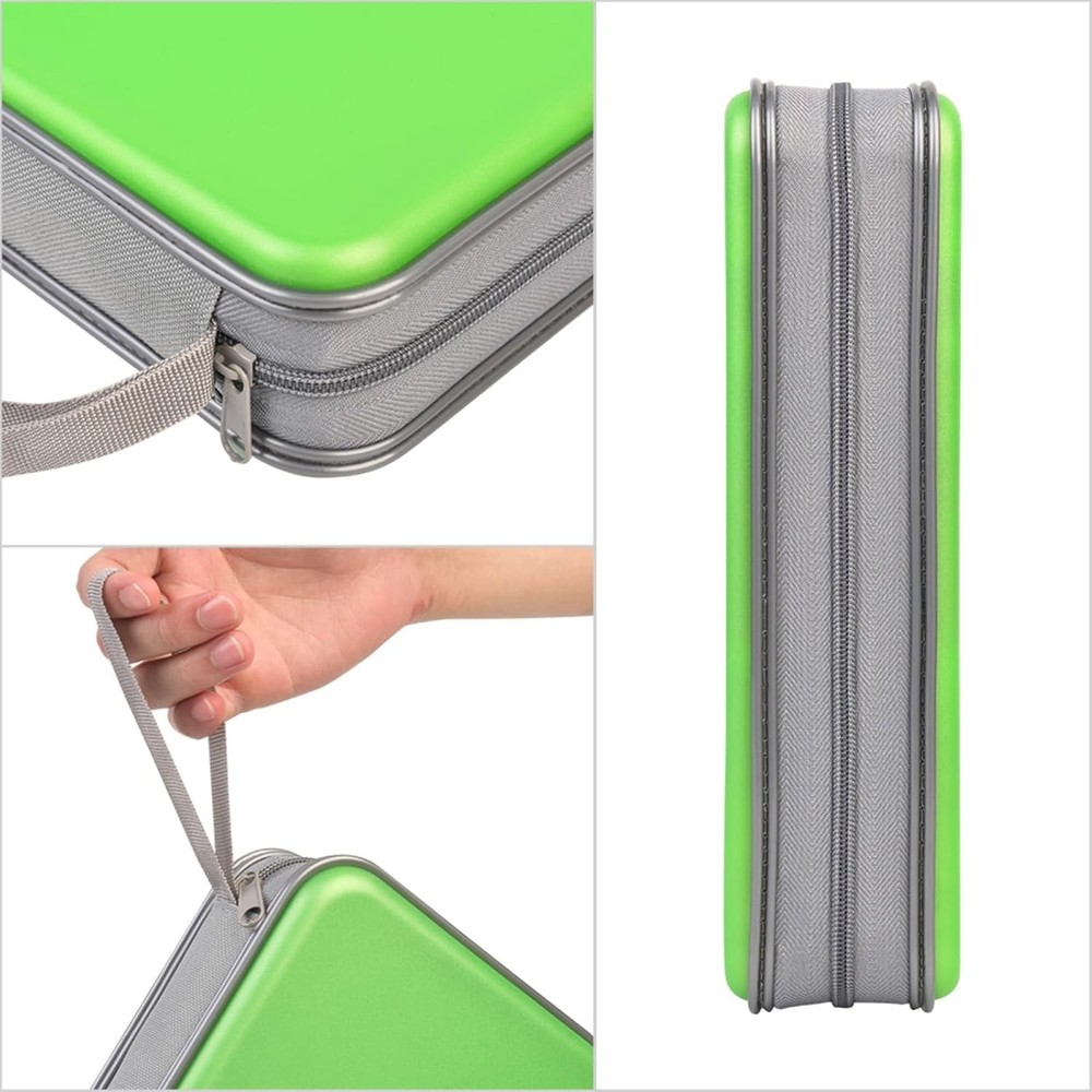 CD Case Hard Plastic CD Holder Protective DVD Disc Storage 96 Capacity Green