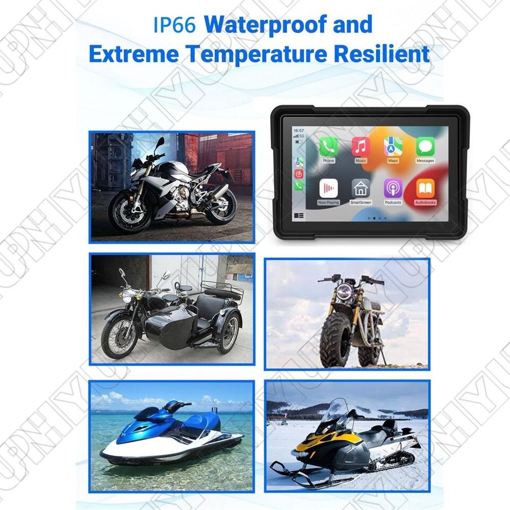 5" Waterproof HD Motorcycle Smart Screen Support Wireless Carplay & Android Auto