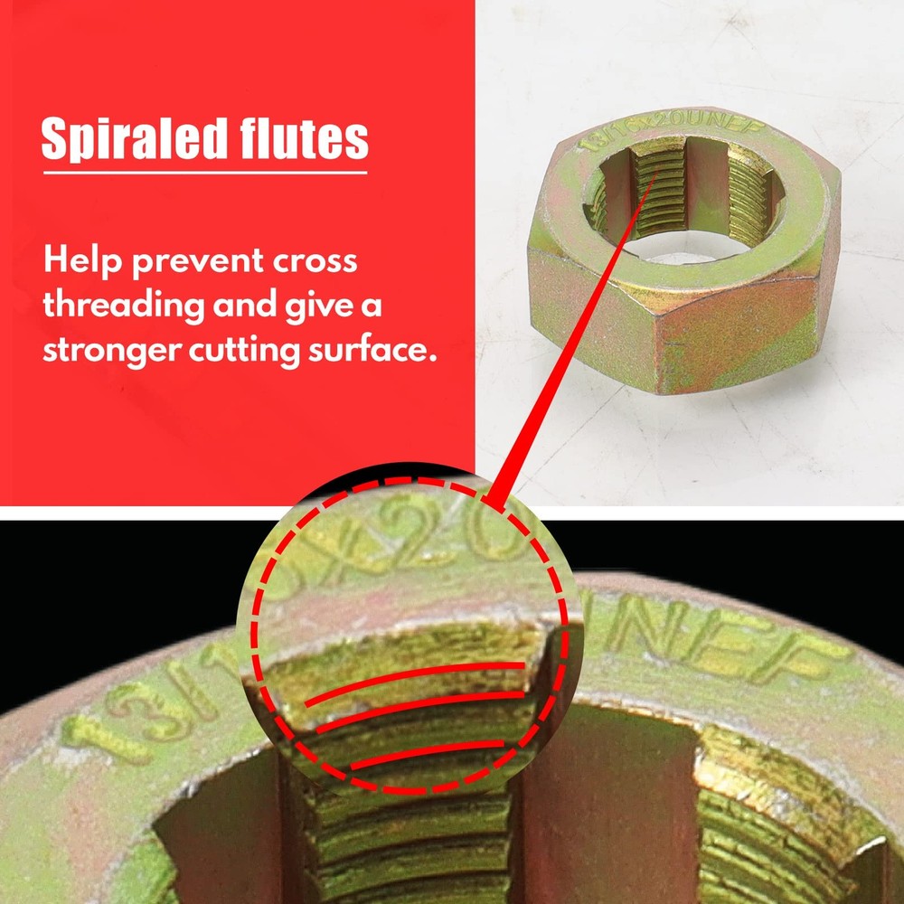 BILITOOLS 9-Piece Axle Spindle Thread Chaser Set, Rethreading...