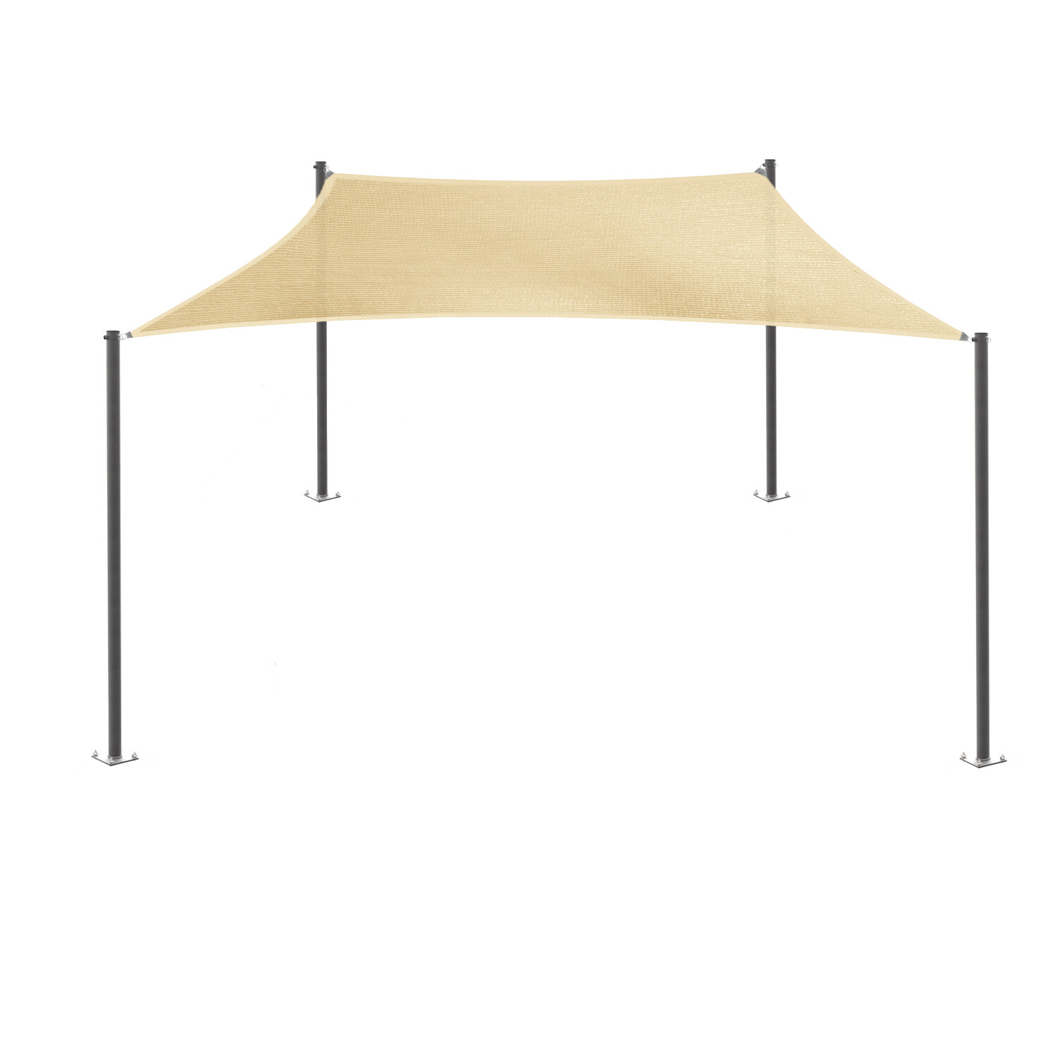 20-29 FT Shade Sail Rectangle Sand Sun Canopy Cover w/ Steel Wire Garden Outdoor