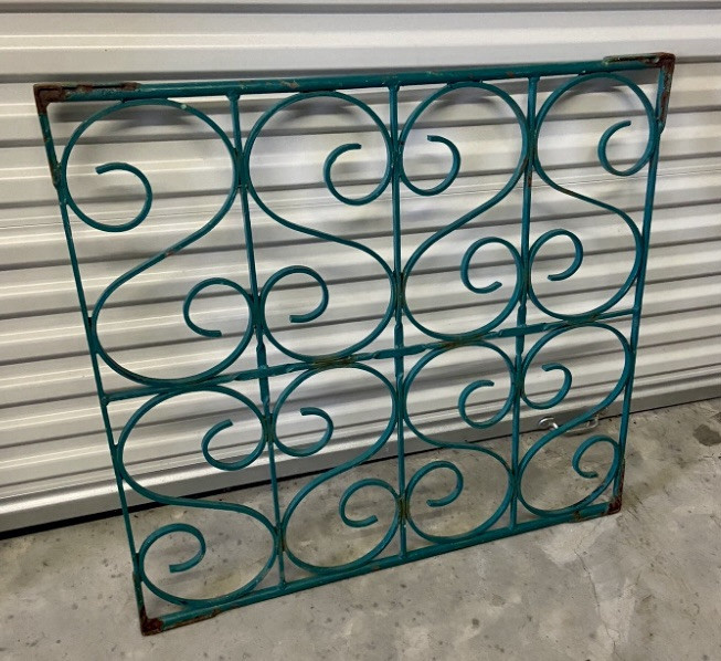 Antique Architectural Heavy Iron Panel Wall Decor