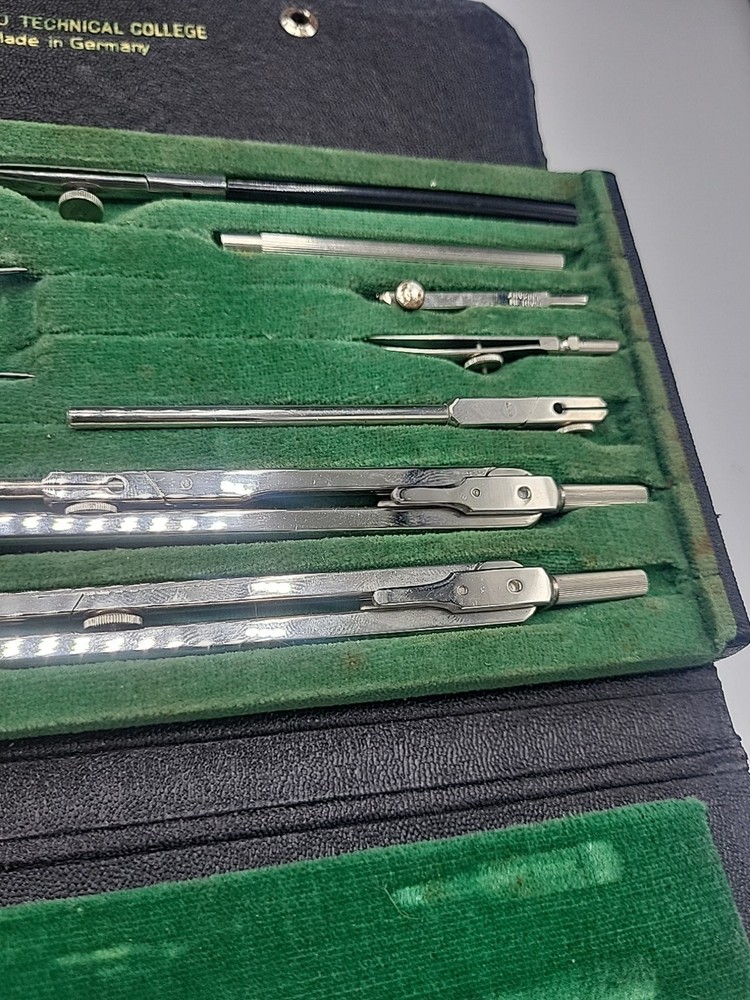 Vtg CHICAGO TECHNICAL College DRAFTING TOOLS Set Made in Germany