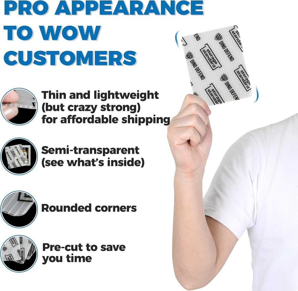 Premium Trading Card Protectors - Ultra Strong Plastic Inserts - 110 Pack