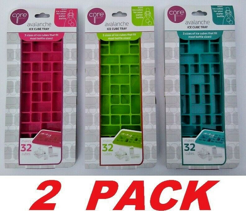 Core Kitchen Avalanche Silicone Ice Cube Tray / Mold Baking Tray (2 PACK)