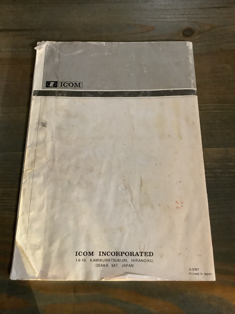 Icom IC-28A/E 144MHz FM Transceiver Instruction Manual Original