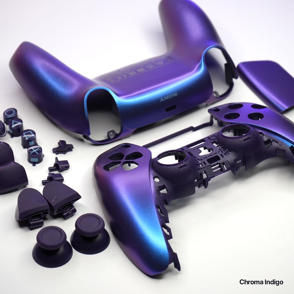 Sony PS5 Controller Parts Shell Casing Touchpad Buttons Chroma Indigo Pearl Teal