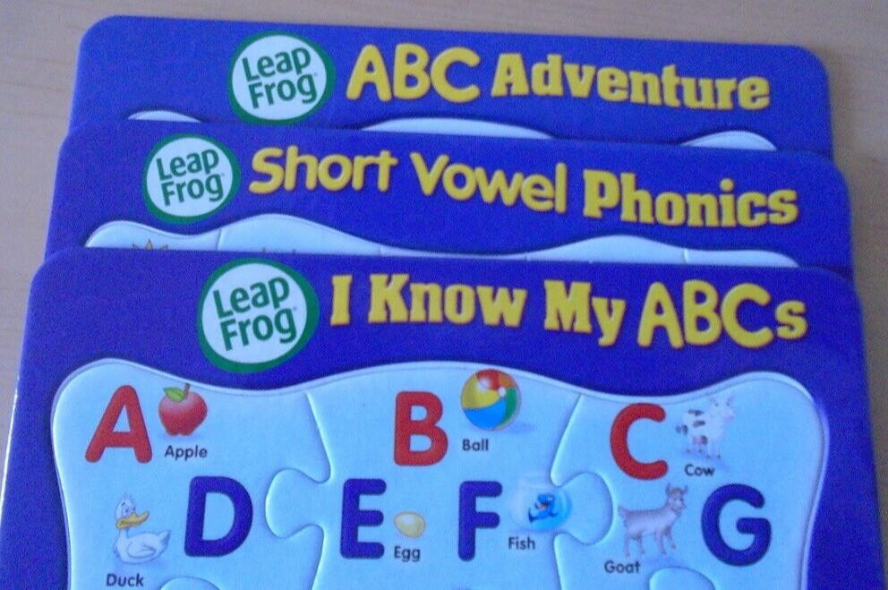 2006 LeapFrog SIX Tray Puzzles Learning Alphabet ABCs/Math