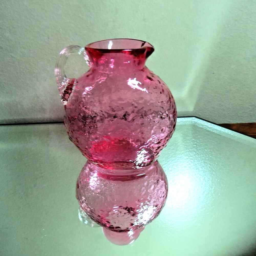 Petite MCM Handblown Cranberry pitcher