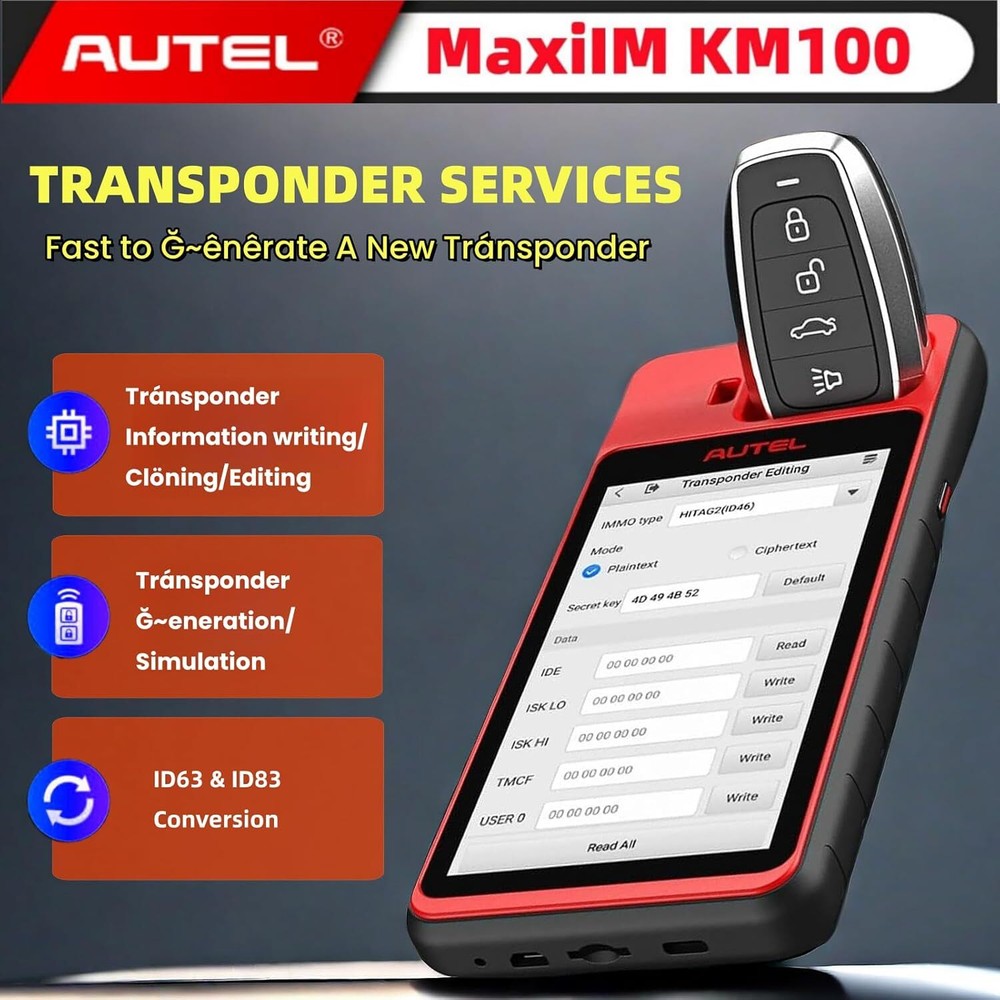 2025 autel maxiim km100 IMMO Key Fob Programming Programmer Immobilizer Keys Kit