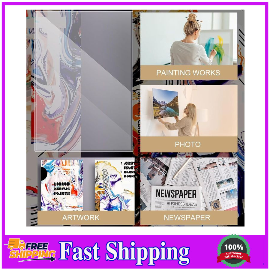 Henoyso 12-Pack Poster Protector Sleeves 24×36 Clear Rigid Plastic Holders